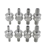 1-10PCS Aluminium Alloy Fuel Non Return Check Valve One Way Petrol Diesel for Car Automobile Helicopters Ships Motorcycles(3PCS,10mm)