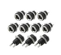 1/10Pcs DC022B 5.5 x 2.1mm DC Power Jack Supply Socket Connector 2 Terminal 2 Pin Panel Connector Adapter(10Pcs 5.5x2.5mm)