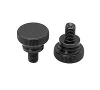1/10pcs M3 M4 M5 M6 M8 M10 DIN464 Black Carbon Steel Glass Curtain Wall Thumbscrew Adjust Bolt Hand Tighten Thumb Screw GB834(Black plated,10pcs M3x14)