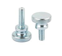 1/10pcs M3 M4 M5 M6 M8 M10 DIN464 Black Carbon Steel Glass Curtain Wall Thumbscrew Adjust Bolt Hand Tighten Thumb Screw GB834(Zinc plated,5pcs M5x6)