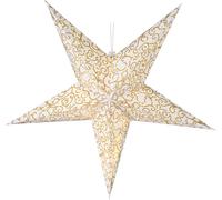 1.11 Etoile en papier 60 cm - 10 LED - à suspendre - couleur : or / gris