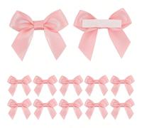 1/12/24/50/74 pièces Nœuds en satin lavande de 2 pouces, nœuds de ruban auto-adhésifs pour l'emballage de cadeaux, nœuds artisanaux pré-faits pour baby shower, anniversaire, mariage, fête de vacances,