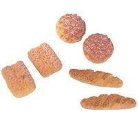 1/12 Dollhouse Miniatures Food Dolls House Food Accessories Ensemble de pain miniature comprenant 2 pains ananas 2 pains au fromage