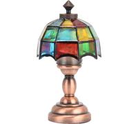 1:12 Dollhouse Wireless LED Desk Lampe de bureau miniature avec abat-jour coloré