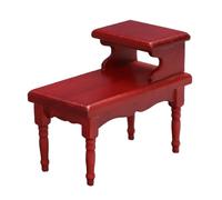 1/12 Dollhouses Accessoire Table basse miniature en bois à deux niveaux pour une scène réaliste de maison de poupée Table basse