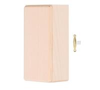 1/12 Échelle Miniature Réfrigérateur Jouet Réaliste Simple Porte en Bois Non Peint Coquille Réfrigérateur