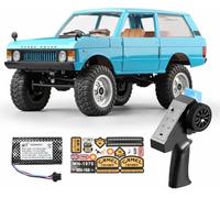 1/12 Échelle Rc Crawler 2.4g Rc 4wd Off-Road Crawler Car avec Feux Avant Et Arrière Mode Double Vitesse Rc Rock Climber Véhicules avec Batterie 7.4v 1200mah RTR, Blue