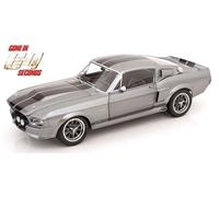 KK-Scale Modèle réduit de voiture Ford Mustang Shelby GT500 Eleanor 1967 Gris métallisé/Noir 1/12