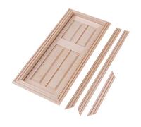 1/12 Maison de poupée miniature en bois extérieur 4 panneaux double porte non peinte bricolage