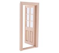 1/12 Maison de poupée miniature en bois extérieur porte simple non peinte accessoires de bricolage