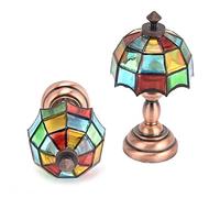 1:12 Maison de Poupée Miniature Mini Lumière à Piles LED Lampe de Table Meubles Lampe Lampadaire pour 1:12 Maison de Poupée Bricolage éclairage de Maison de Poupée