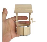 1/12 Maison de poupée Simulation en Bois coudée Bien modèle poupée Maison Jardin extérieur Micro Paysage décoration Semblant Jouer Jouet