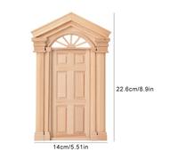 1:12 Maison de poupées DIY mini porte en bois clocher fenêtre porte soleil maison de poupées meubles accessoires pour enfants