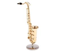 1:12 Mini Saxophone avec étui Mini Alto Saxophone Ténor Dollhouse Décor Accessoire pour Figurines Décoration Ornements
