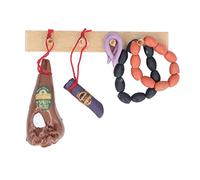 1:12 Mini Support à Suspendre pour saucisses et Jambon, modèles de Jouets Alimentaires, Simulation de scène de Vie pour Enfants âgés de 3 Ans et Plus, matériau de bûche en résine