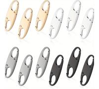 1/12 pièces Clip de fermeture éclair anti-vol, serrures de fermeture éclair à double ouverture anti-vol, serrures de fermeture éclair en forme de S pour sacs à dos pour garder la fermeture éclair ferm