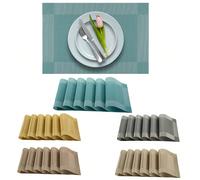1-12 pièces Napperons de table en PVC lavables et résistants à la chaleur, convenant pour la décoration de restaurant, la décoration de table, la décoration de maison 4 pièces,6 pièces,12 pièces,1pcPo