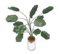 1:12 Plantes Miniatures pour Maison de poupée Simulation de bananier Vif Décoration de Plantes bonsaï pour Maison de poupée Salon et Jeux de rôle Verre en Plastique (Grand : env.17,6x16,2x15cm /