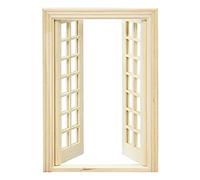 1/12 Porte extérieure en bois miniature pour maison de poupée 28 panneaux