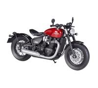1 12 pour Triumph Bonneville Bobber Alliage Moto modèle décoration Bureau Souvenirs Jouet série Hommes garçons(Red)