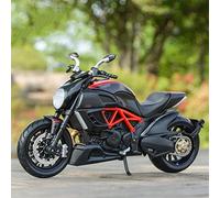 1:12 pour véhicules Diavel en carbone rouge moulé sous pression pour les loisirs et les modèles de moto