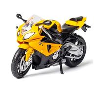 1:12 S1000RR Racing Moto Modèle Moulé Sous Pression En Alliage Métal Cross-country Moto Modèle Simulation Collection Petit ami Locomotives Cadeau(Yellow)
