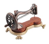 1:12 Scale Dollhouse Miniature Sewing Machine Simulation Dollhouse Decorations Accessories Alloy Composite Wood Material for 1:12 Doll House Miniature Decoration