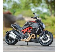 1/12 Véhicules Moulés sous Pression Loisirs À Collectionner Modèles De Moto Jouets pour Diavel Carbone Rouge