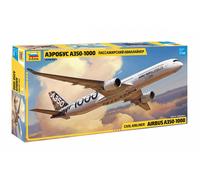 Zvezda 7020 A350-1000 530007020-1:144 Airbus A350-1000 Kit de modélisme en Plastique pour débutant détaillé, Non Peint