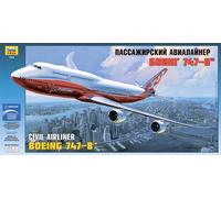 1:144 Zvezda Boeing 747-8 Kit Z7010 Modellino