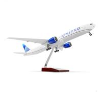 1/150 Boeing777-300ER NL-KLM (Orange Pride) 18,5 Pouces Grand modèle d'avion moulé sous Pression avec Support d'affichage de modèle de Compagnie aérienne à Collectionner pour Les passionnés