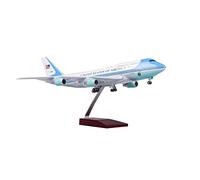 1: 150 Fit for B747 Air Force One avec lumières et Trains d'atterrissage à Roues Jouets Collectionner pour Adultes Kit de Jeu de Passe-Temps(A)