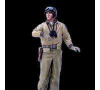 1/16 Kit de figurine de soldat américain de la Seconde Guerre mondiale en résine, non peint et non assemblé (sans char) //x3U5t2