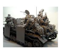 【1/16】 Maquette en résine de soldat de char allemand WWII (6 personnes, pas de char) pièces en résine non assemblées et non peintes (yX3F-2)