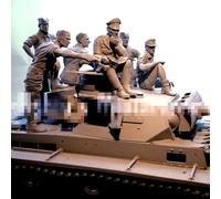 【 1/16 】 maquette figurine en résine soldats allemands WWII maquette miniature en résine (6 personnes, pas de chars) (non assemblé et non peint) Tl5Ao-8