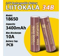1-16 pièces LiitoKala 3.7v 18650 HG2 3000mAh Batteries rechargeables au Lithium décharge continue 30A pour outils électriques de Drone 6PCS