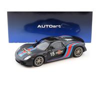 AUTOart 1/18 Porsche 918 Spyder Weissach Package Noir/Stripe Martini 77929 NEUF