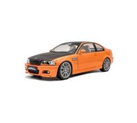 Solido Voiture miniature BMW M3 Coupé E46 2003 (Solido Works) 1/18 Orange/Noir mat Carrosserie métal