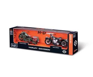 1:18 Harley Davidson Decade DUOS 40'S - Premium Quality Toy with Realistic Details, Safe for Kids, Encourages Imaginative Play - Maisto Bburago