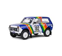 Solido Voiture miniature Lada Niva 1:18 Blanc #182 Jabouille/Sardou Paris-Dakar 1984