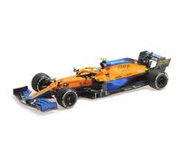 Voiture Miniature de Collection MINICHAMPS 1-18 - MCLAREN MCL35M - Italian GP 2021 - Orange / Blue - 530213304 - Metal Orange