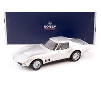 Norev Voiture miniature de collection Chevrolet Corvette Coupé 1969 1:18 Argent