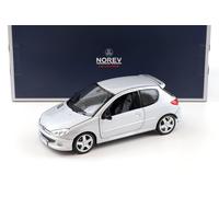 1:18 NOREV Peugeot 206 RC Aluminium Argent Métallique 2003