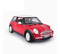 1 18 pour BMW Mini Cooper 1969 Modèle de Voiture en Alliage Vintage Mini Emulation Collection Décoré Bureau Jouet Rouge