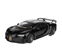 1 18 pour Bugatti Chiron Pur Race Toy Vehicle Son Et Lumière Objets De Collection Cadeau d'anniversaire Jouets Non RC(Noir)
