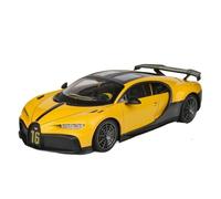 1 18 pour Bugatti Chiron Pur Race Toy Vehicle Son Et Lumière Objets De Collection Cadeau d'anniversaire Jouets Non RC(Yellow)