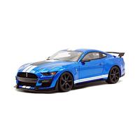 1 18 pour Ford Cobra Mustang Shelby Gt500 Modèle Voiture De Simulation en Alliage De Voiture comme Cadeau Nouvel an Réplique de Véhicule(Bleu)