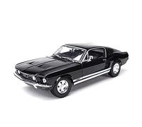 1 18 pour Ford Mustang Sportscar Static Zinc Casting Collection Jouet Modèle Voiture pour Cadeau Ornement(Noir)
