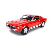 1 18 pour Ford Mustang Sportscar Static Zinc Casting Collection Jouet Modèle Voiture pour Cadeau Ornement(Rouge)