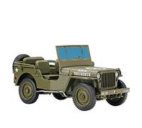 1 18 pour Jeep 1941 Willys MB SUV Alliage Moulage sous Pression Simulation modèle Voiture Statique Collection décoration(Open Top Green)